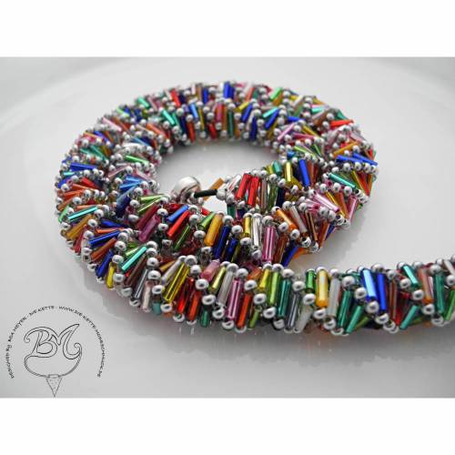 Collier Silber bunt schön