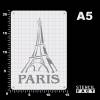Schablone Paris Schriftzug Eiffelturm - BS04 Bild 2