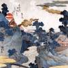 Landschaft Fuji - Japanische Kunst - Leinwandbild - Vintage Bilder - Wandbild - Holzschnitt - abstrakt Bild 3