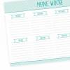 SET Blöcke Wochenplaner + Einkaufsliste mint - A5 Block 50 Blatt Papier Notizblock Wochenkalender Planer Schreibtisch Organisieren Bild 6
