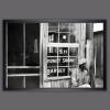 Old Barber Shop 1935 -  Kunstdruck gerahmt 63 x 43 cm -  Historische schwarz weiß Fotografie Wandbild - Vintage Art - Fineartprint Bild 2