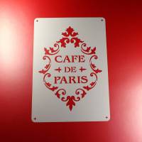 Schablone Cafe de Paris Ornament Rahmen - BS07 Bild 1