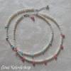 Romantische Perlenkette mit Larimar oder Rhodochrosit Tropfen Bild 6