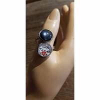 Ring mit 2 Cabochons ' Coolste Tante forever' Bild 1