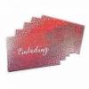 5 Klapp-Einladungskarten Rot Glitzer inkl. 5 weißen Briefumschlägen - Hochzeit Geburtstag Konfirmation Jubiläum Bild 2
