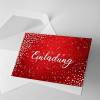 5 Klapp-Einladungskarten Rot Glitzer inkl. 5 weißen Briefumschlägen - Hochzeit Geburtstag Konfirmation Jubiläum Bild 3