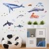 166 Wandtattoo Tiere der Meere - Blauwal, Hai, Delfin, Orca, Krake - in 6 Größen - Kinderzimmer Wanddeko Wandbild Bild 3