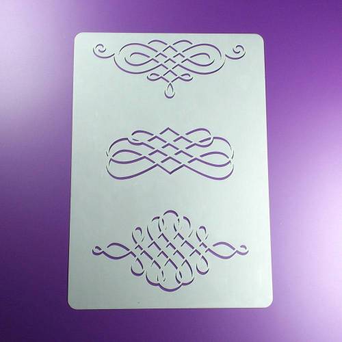 Schablone Typografie Ornament Schnörkel - BO21