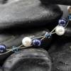 Luftig, filigrane Kette blau & weiß, Perlen und Bicone, Halskette auf Wunschlänge Bild 2