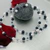 Luftig, filigrane Kette blau & weiß, Perlen und Bicone, Halskette auf Wunschlänge Bild 4