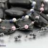 Luftig, filigrane Kette blau & weiß, Perlen und Bicone, Halskette auf Wunschlänge Bild 7