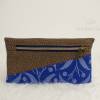 Smartphone-Tasche Mini-Geldbeutel Kuori in silber, blau und braun Bild 2