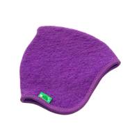 Warme Zipfel-Mütze aus Wollfleece lila - KU 50/52 - Einzelstück! Bild 1