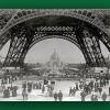 Paris Eiffelturm 1889 Leinwand Bild  - Kunstdruck schwarz-weiss Fotografie Vintage Art - Wandbild - Druck auf Leinwand Bild 2