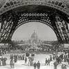 Paris Eiffelturm 1889 Leinwand Bild  - Kunstdruck schwarz-weiss Fotografie Vintage Art - Wandbild - Druck auf Leinwand Bild 3