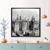 Manhattan Skyline / Poster gerahmt 63x63cm / Kunstdruck mit hochwertigem Rahmen /Galerierahmung /Wandbild / New York um 1900 / Vintage Bild 1