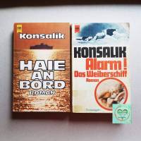 Taschenbuch H.G.Konsalik, Haie an Bord, Alarm! Das Weiberschiff, Roman, Erscheinungsjahr 1976 Bild 1