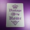 Schablone Vintage Home Schriftzug Krone - BS84 Bild 1