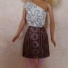 Barbie-Kleidung, Barbie-Rock, Rock für Barbiepuppe, Batikstoff Bild 2