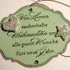 Weihnachten: 4 x Vintage Geschenkeanhänger "Frohe Festtage" - "Von Herzen zauberhafte Weihnachten" Bild 3