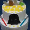 Tortenaufleger Fondant Geburtstag Tortendeko Star Wars  Yoda Lichtschwerter Bild 2