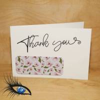 [2019-0175] Klappkarte "Danke / Thank You" - handgeschrieben Bild 1