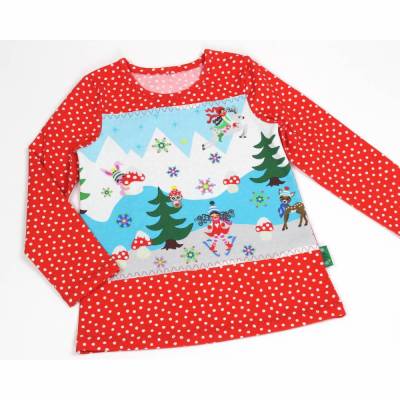 Langarmshirt 98/104 Jersey Shirt -Milli Winterwunderland-