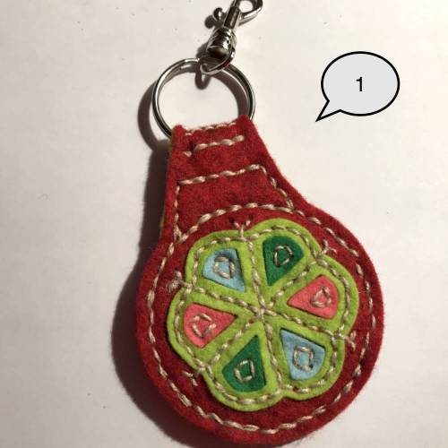 Mandala-Schlüsselanhänger aus Wollfilz – kleines, feines Mitbringsel für die beste Freundin