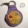 Mandala-Schlüsselanhänger aus Wollfilz – kleines, feines Mitbringsel für die beste Freundin Bild 6