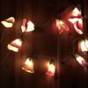 Zauberhafte Schirmchen für LED-Lichterkette, handgefilzt aus Wollvlies vom Merinoschaf (1) Bild 6