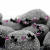 Wunderschöne elegante Kette, lila & schwarz - zauberhafte Kristalle und funkelnde Glasrondelle - Halskette amethyst / schwarz Bild 2