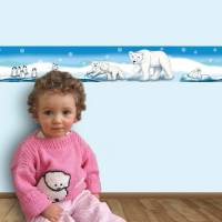 Kinderbordüre: Polarwelt Tiere  - optional selbstklebend - 11,5 cm Höhe Bild 7