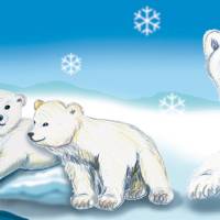 Kinderbordüre: Polarwelt Tiere  - optional selbstklebend - 11,5 cm Höhe Bild 8