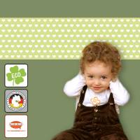 ECO Kinderbordüre: Kleine Herzchen - viele Farben - 15 cm Höhe Bild 1
