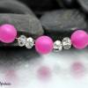 Polariskette mit Glitzer, rosa & grau = wauw - Kette pink grau - auffällige opulente Halskette mit großen Polarisperlen und glitzernden Glasfacettperlen Bild 1