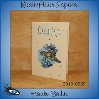 [2019-0559] Klappkarte "Danke / Thank You" - handgeschrieben