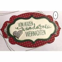 Weihnachten: Vintage Geschenkeanhänger "Von Herzen wunderbare Weihnachten" - Auswahl Bild 1