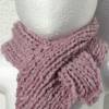 Schal Baby Babyschal Tuch Halstuch mit Schlitz Wolle rosa pastell melange gestrickt handgestrickt Bild 3