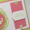 Babykarte "Löwe" in limettengrün und rosa Bild 4