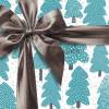 Geschenkpapier | Nadelbäume grün - personalisierbar Bild 3