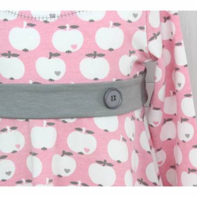 langärmeliges Kleid 110/116 - Festkleid aus Jersey -Äpfel- von olilu