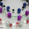 Ohrringe lila rosa grün - schöne Polarisohrhänger & Swarovski Xilion Beads peridot / hellgrün - Ohrhänger poppig Bild 5