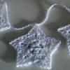 Girlande - Wimpelkette, Sterne - weiße Girlande aus Baumwolle & Leinen Bild 6