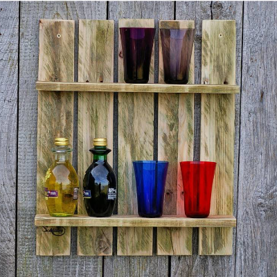 Palettenholz, Regal, Regal für Vasen, Wandregal aus Palette,Palettenmöbel, Holz, wohnen, deko, Holzregal,