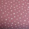 10,90 EUR/m Musselin - Double Gauze Sterne weiß auf rosa / lachsrosa Bild 3