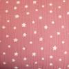 10,90 EUR/m Musselin - Double Gauze Sterne weiß auf rosa / lachsrosa Bild 4