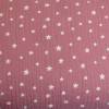 10,90 EUR/m Musselin - Double Gauze Sterne weiß auf rosa / lachsrosa Bild 5
