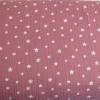 10,90 EUR/m Musselin - Double Gauze Sterne weiß auf rosa / lachsrosa Bild 6
