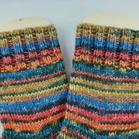 Socken handgestrickt aus dickem Garn in Größe 40/41 Sofasocken Bild 2