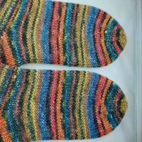 Socken handgestrickt aus dickem Garn in Größe 40/41 Sofasocken Bild 6